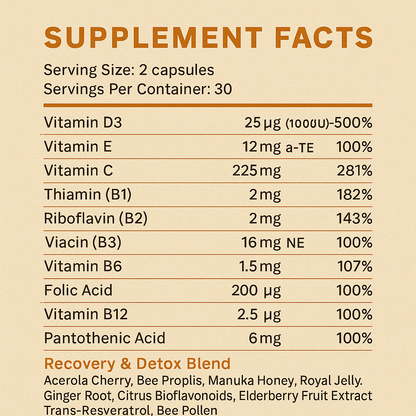 CLEARMODE Recovery Capsules – Liver, Immune & Brain Fog Support